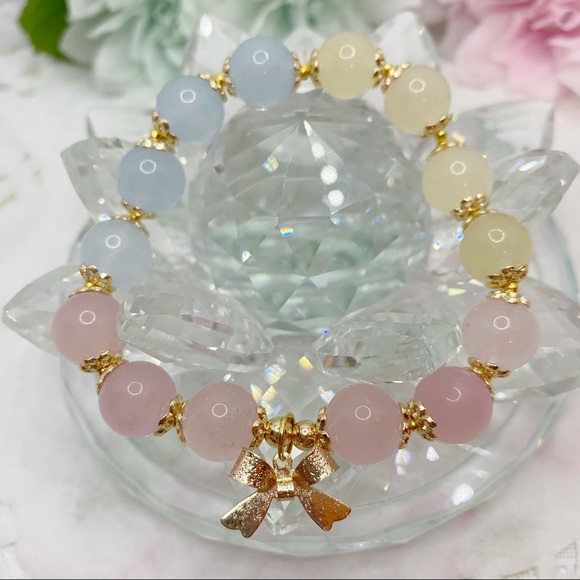 Nature Morganite Crystal Bracelet - Picture 4 of 9